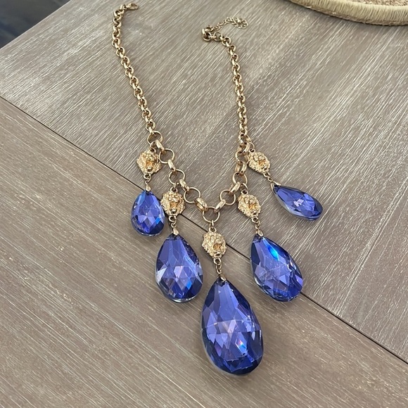 Blue large stone necklace - Picture 12 of 17